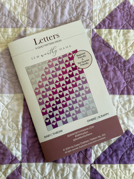 Letters Quilt - PAPER Pattern