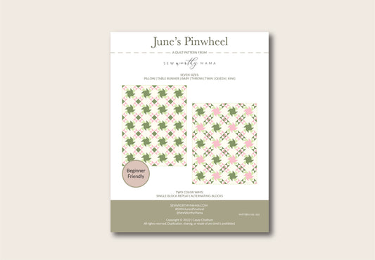 June's Pinwheel Quilt - PDF Pattern