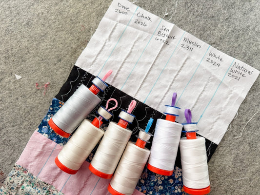 Aurifil 50wt Thread Review: The Ultimate White Thread Sampler Guide