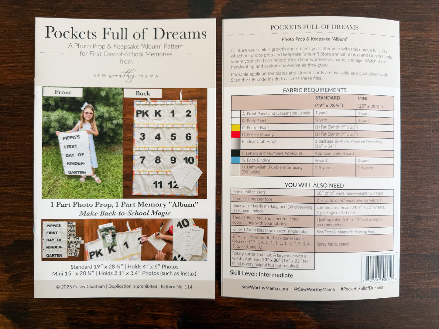 Pockets Full of Dreams - PAPER Pattern