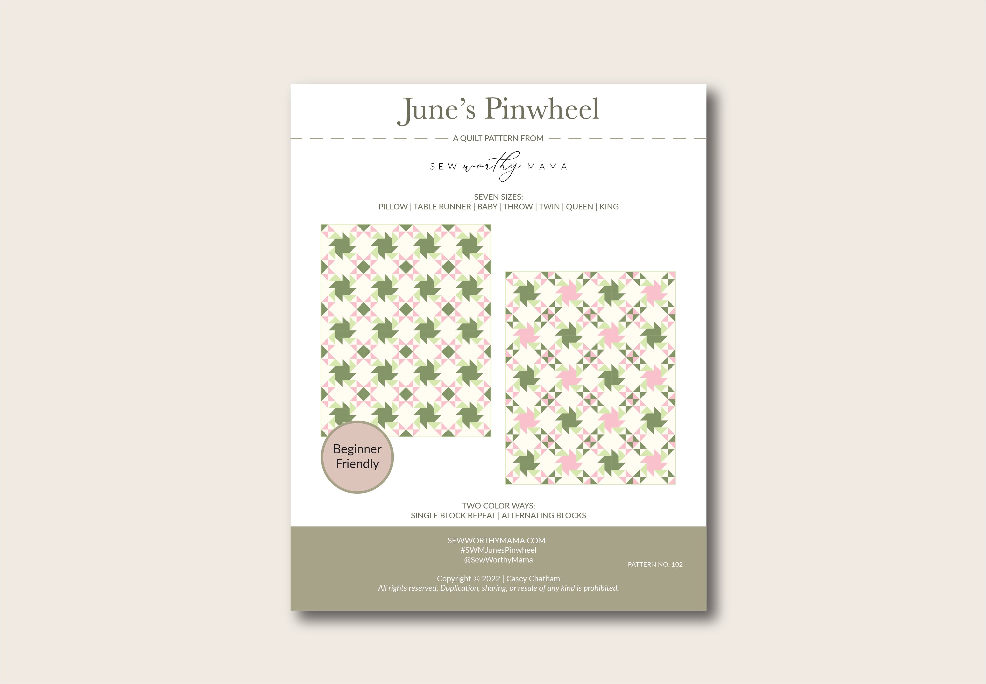 Pinwheel Quilt Pattern Template