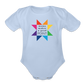 Rainbow Mama Makes a Good Point | Organic Short Sleeve Baby Onesie - sky