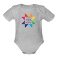 Rainbow Mama Makes a Good Point | Organic Short Sleeve Baby Onesie - heather grey
