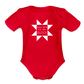 New Kid on the Block | Organic Short Sleeve Baby Onesie (Dark) - red